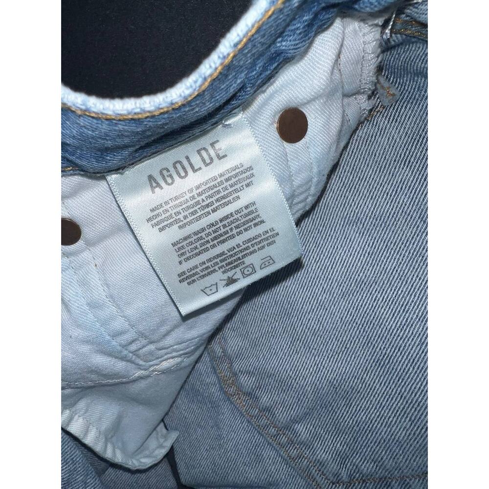 Agolde Sz 27 Blue Parker Y2K Vintage Cut Off Short Distressed Button Fly A010092 - Picture 5 of 9